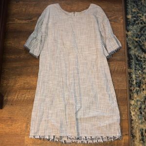 Blue/ White Striped Juniors Dress